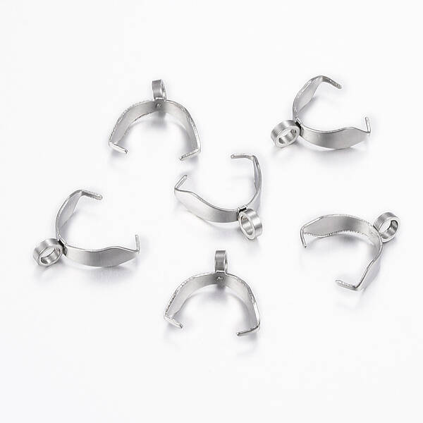Tarnish Resistant 201 Stainless Steel Ice Pick Pinch Bails