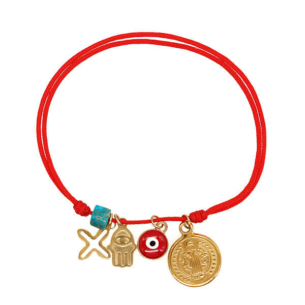 Hamsa Hand & Cross Alloy Charm Bracelets
