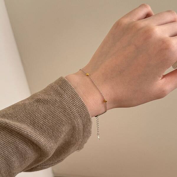 925 Sterling Silver Heart Link Bracelets