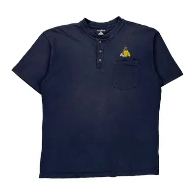 Tall Carhartt T-Shirt - Large Blue Cotton