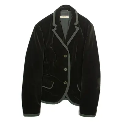PRADA Womens Blazer Jacket Green Velvet M