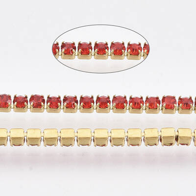 304 Stainless Steel Rhinestone Strass Chains