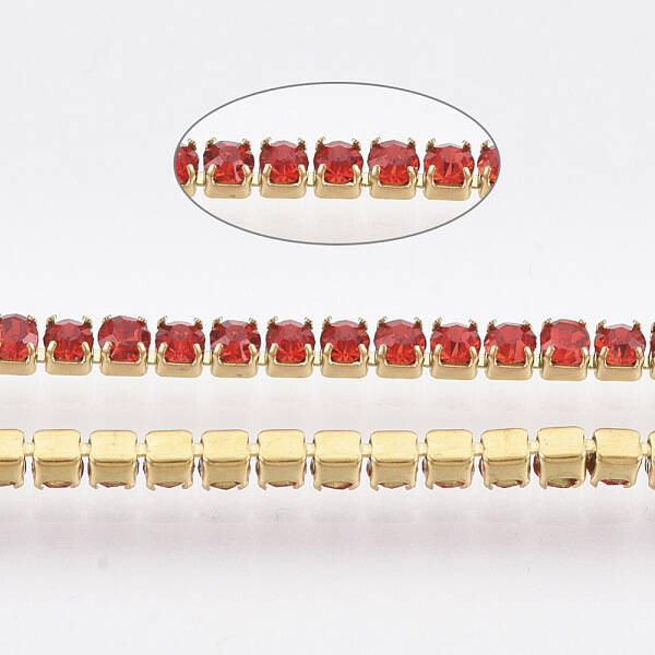 304 Stainless Steel Rhinestone Strass Chains