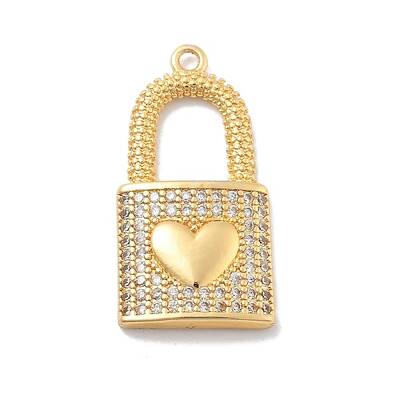 Brass Micro Pave Cubic Zirconia Pendants