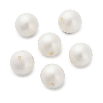 Baking Painted Pearlized Glass Pearl Round Beads