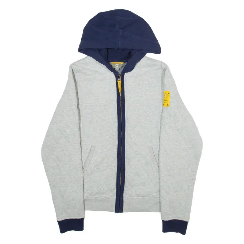 TIMBERLAND Mens Track Jacket Grey 90s Hooded M