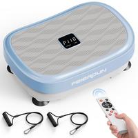 FEIERDUN Vibration Plate Exercise Machine,Lymphatic Drainage Machine, Power Plate Vibration Platform w/ Loop Bands for Wellne...