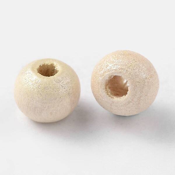 Round Unfinished Wood Beads