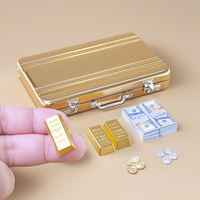 1:6 Mini Decorative Case Set - With Colorful Note Sheets, Shiny Metal Cubes & Vintage Style Medals - Unique Miniature Display...