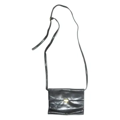 BODENSCHATZ Womens Shoulder Bag Black Leather