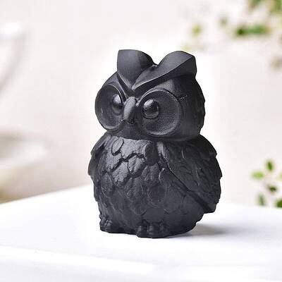Natural Obsidian Ornament Home Desktop Decoration Craft