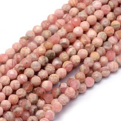 Natural Rhodochrosite Beads Strands