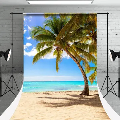 Sky Clouds Beach Summer Holiday Photo Sweep Backdrop - Aperturee