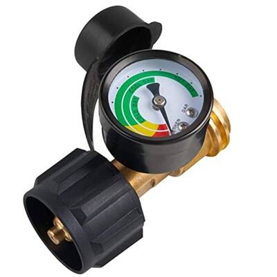 Universal Propane Tank Gauge for 5-20 Pound LP Tanks  Gas Level Indicator for Grill, Heater, RV Camper, QCC1/Type 1 Conn