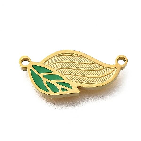 304 Stainless Steel Enamel Links Connector Charms