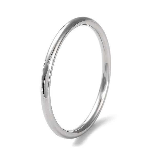 Non-Tarnish 304 Stainless Steel Simple Plain Band Finger Ring for Women Men