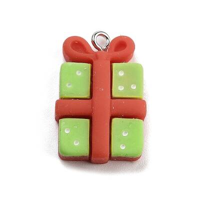 Christmas Theme Opaque Resin Pendants