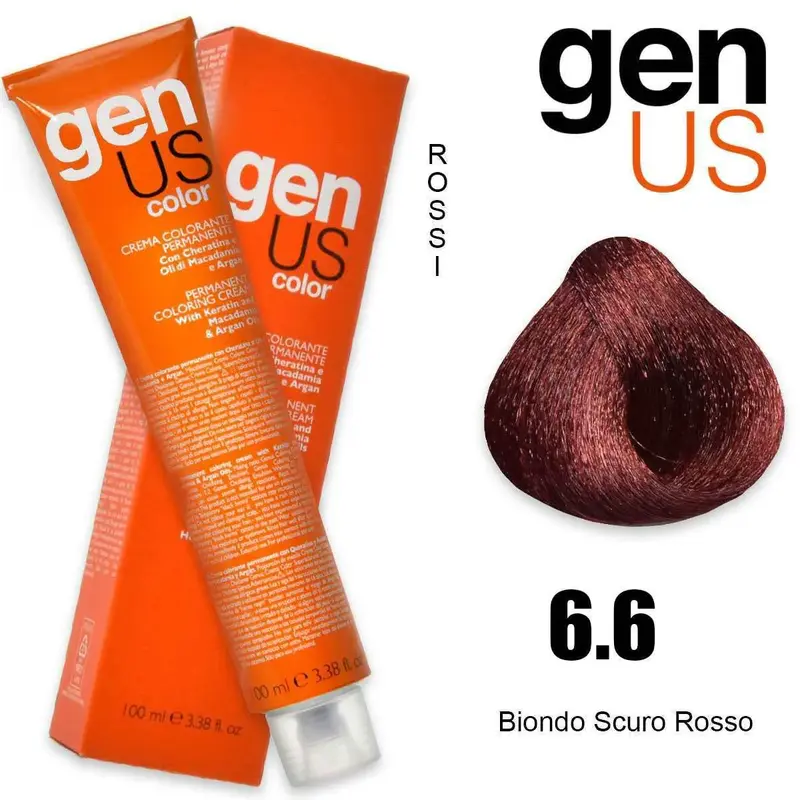 Crema Colorante Permanente Genus 100 Ml 6.6