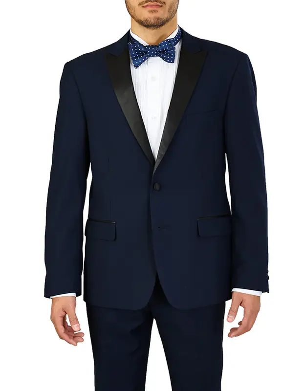 Mens Navy Blue Wedding Tuxedo - Dark Blue Tuxedo Suit
