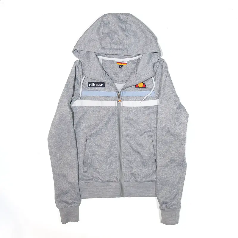 ELLESSE Sports Grey Full Zip Hoodie Womens XS