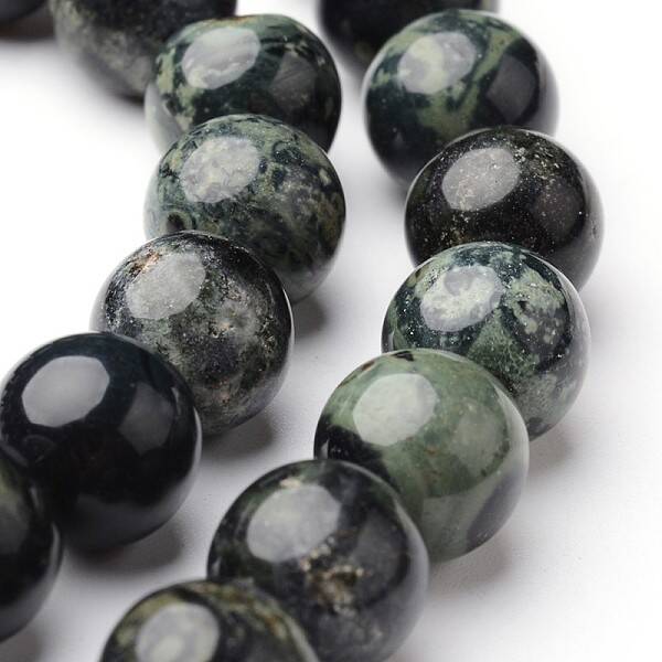Round Natural Kambaba Jasper Bead Strands