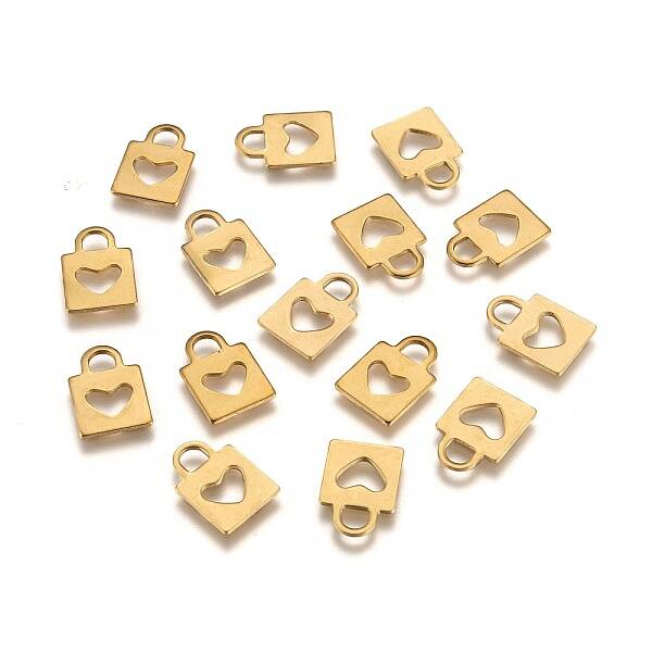 Padlock Ion Plating(IP) 304 Stainless Steel Charms