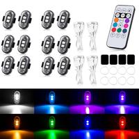 6/12/18/24 PCS LED Lights for Car, Car Accessories, RGB LED Strobe Lights, Car LED Lights, Remote Control Aircraft Drone Lig...
