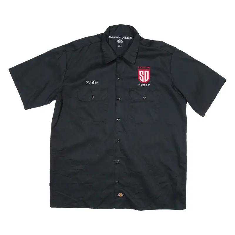 DICKIES Mens Worker Shirt Black L