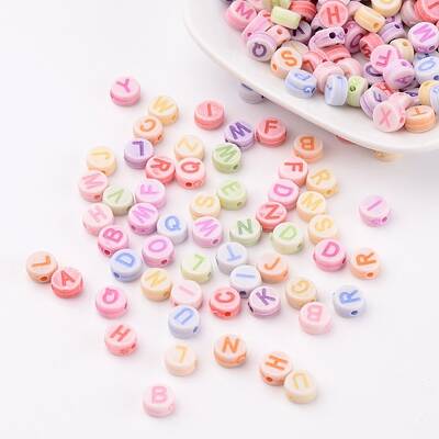 Initial Acrylic Beads