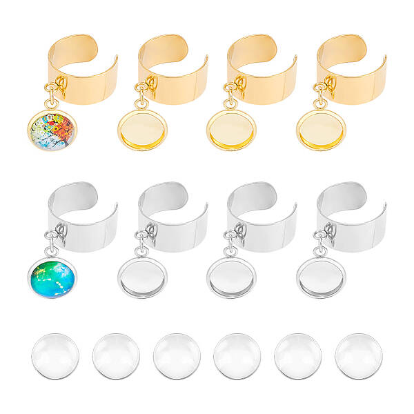 DIY Blank Dome Charm Cuff Ring Making Kit