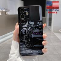 Cool Racing Pattern Straight Edge Phone Case for Samsung Galaxy S23 Ultra S24 Plus S25 S22+ Shockproof Drop Protection Rugged...