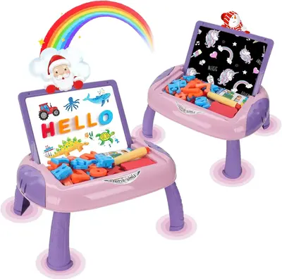 Small Reusable Erasable Kids Drawing Board - Fun Doodle Art Ages 1-3 with Letters and Numbers for Creative Play Learning Eco-...