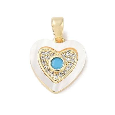 Brass Micro Pave Cubic Zirconia Pendants