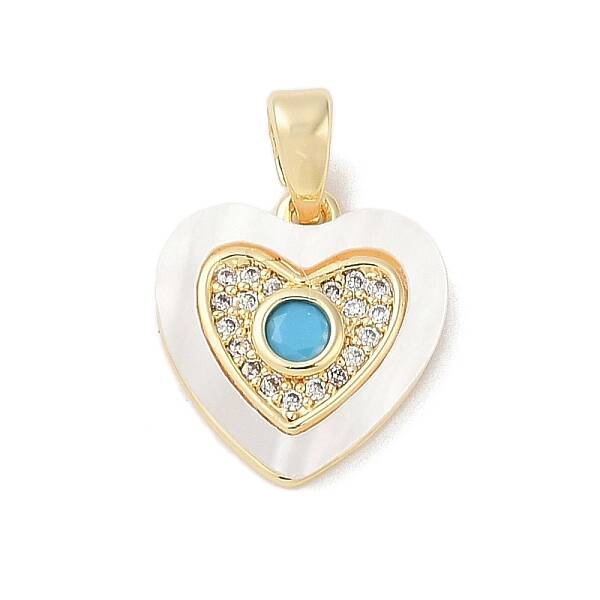 Brass Micro Pave Cubic Zirconia Pendants