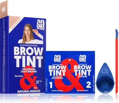 A.N.D. Beauty Brow Eyebrow Tint Color Light Brown 3× 1.67 ml