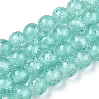 Baking Painted Crackle Glass Bead Strands