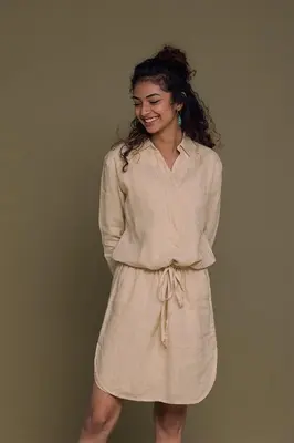 Meet me by the Cliff Dress in Neutral Beige | Color: Neutral Beige | Size: XS/S