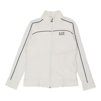Emporio Armani Track Jacket - Medium White Cotton Blend
