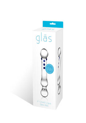 Curved G-Spot 6 Glass Dildo