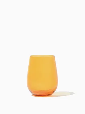 RESERVE 16oz Stemless Wine Color Series Tritan™ Copolyester Glass Amber | Size: 24 Pack | Style: Clear Cup