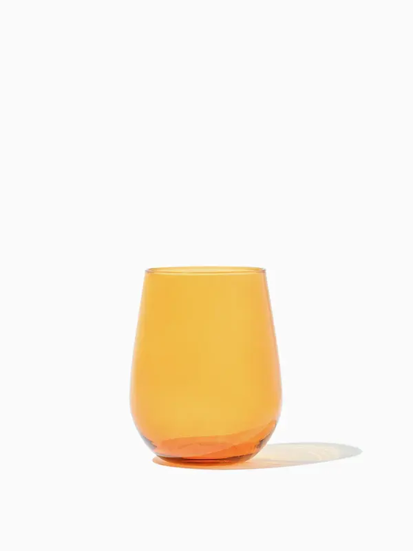 RESERVE 16oz Stemless Wine Color Series Tritan™ Copolyester Glass Amber | Size: 24 Pack | Style: Clear Cup