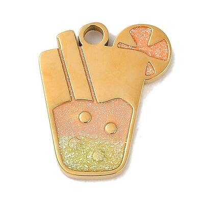 Ion Plating(IP) 304 Stainless Steel Sequins Enamel Pendants