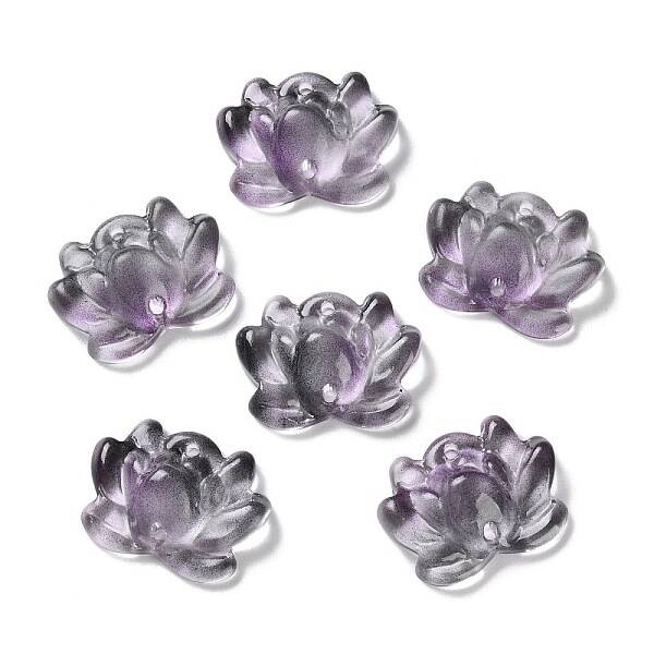 Transparent Glass Connector Charms