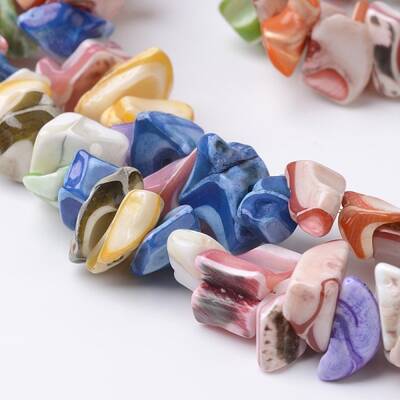 Nuggets Chips Natural Shell Bead Strands