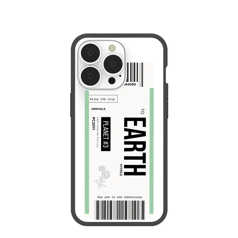 Clear Earthbound iPhone 13 Pro Case With Black Ridge