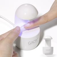 GAOY Mini UV Light for Gel Nails, Small Curing Light, Eggshell LED Nail Lamp, Fast Curing, White Polish Manicure Neede