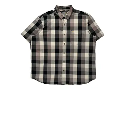 Carhartt Checked Short Sleeve Shirt - 2XL Black & White Cotton