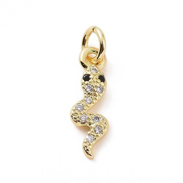 Brass Micro Pave Cubic Zirconia Charms