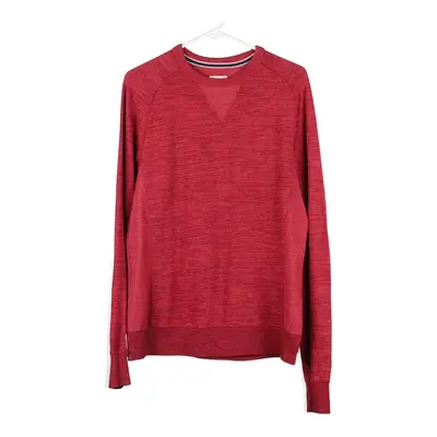 Champion Sweatshirt - Small Red Cotton Blend