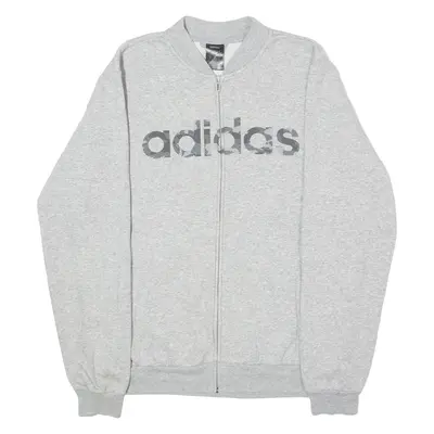 ADIDAS Mens Track Jacket Grey M